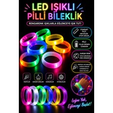 Kaia Life LED Işıklı Pilli Işıklı Rengarenk Kalın Bileklik Işıklı Bilezik Karışık Renk 1 Adet