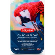 Derwent : Chromaflow : Kuru Boya Kalem Seti : 36 Renk (Metal Kutu)