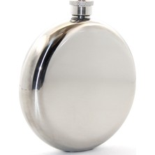 Paslanmaz Çelik Yuvarlak 8 Oz Tekli Matara Çelik Renk