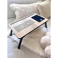Foldaway Katlanır Ayaklı Laptop Sehpası Telefon ve Tablet Bölmeli Notebook Bilgisayar Çalışma Masası