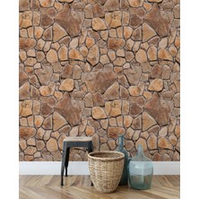 Duvarline Kayrak Taş Desen Kendinden Yapışkanlı Duvar Kağıdı ( 65 cm x 3 Mt)