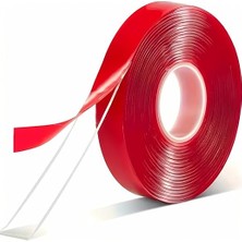 Silikonlu Çift Taraflı Montaj Bandı – 10MM x 5 Metre | Süper Güçlü, Su Geçirmez, Akrilik Yapışkan Bant – Iz Bırakmaz, Yeniden Kullanılabilir