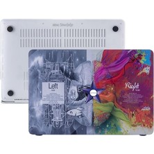 Lidyahan Store MacBook Pro 13 Inç Kılıf M1 / M2 Uyumlu – Sert Plastik Desenli Lazer Baskılı Koruyucu Kapak A2251 A2289 A2338 Gri