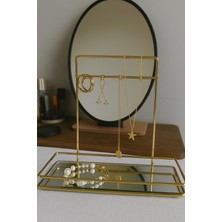 Özgürce Gold Kancalı Dekoratif Takı Standı ile Şıklığınızı Yansıtın