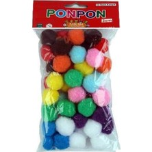 Ponpon 3 cm 10 Renk Karışık 50 Li Paket