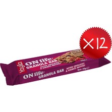 Yayla Onlife Bitter Çikolatalı ve Kırmızı Meyveli Granola Bar 30 G X12