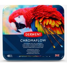Derwent : Chromaflow : Kuru Boya Kalem Seti : 48 Renk (Metal Kutu)