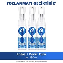 Cif Infinite Clean Doğal Probiyotikli Anti Toz Sprey Tüm Yüzeyler Için Lotus & Deniz Tuzu 280ML X3