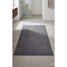 PremiumPort Naına Antrasit Klozet Pamuğu, 60X100 ve 40X60 Cm, Dayanıklı ve Şık Tasarım