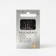 Milward 3’lü Deri Dikiş Iğnesi Seti - Karışık No: 3-7 - Üçgen Kesici Uçlu - 212 1405