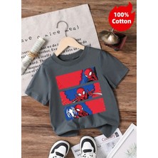 Nıgrum Pargus Bisiklet Yaka Üç Hareket Baskılı Yeni Sezon Erkek Çocuk T-Shirt