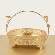 Ceyyiz Gold Sepet Kristal Taşlı Çikolatalık Meyvelik LKM-251