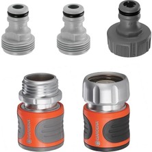 Premium Metal Bahçe Hortum Konnektör Seti, 5 Parça, 1,3-1,6 cm Hortum Için