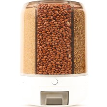 Bakliyat Organizeri, Bakliyat Saklama Kabı, 10 kg Kapasiteli Styles Gıda ve Bakliyat Saklama Kabı 6 Gözlü (10KG)