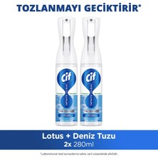 Cif Infinite Clean Doğal Probiyotikli Anti Toz Sprey Tüm Yüzeyler Için Lotus & Deniz Tuzu 280ML X2