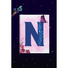 Sekizelliiki N Harfi Baskılı Spiralli Defter