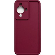 Fenza Huawei Nova 11 Pro ve Nova 11 Pro Ultra ve Nova 11 Ultra Uyumlu Bordo Renkli Mat Silikon Telef