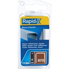 Zımba Teli Tip 970, 8 mm Zımba, 1.120 Adet, Black & Decker El ve Elektrikli Zımba Makineleri Için Düz Tel Kıskaçlar