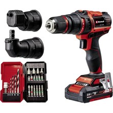 Akülü Vidalama Te-Cd 18/45 3x-Li+22 Power X-Change (18 V, 45 Nm, Açılı Adaptör, Eksantrik Adaptör, 22 Parça Uç Seti, 2,0 Ah Akü, Şarj Cihazı + E-Box) - 4513990