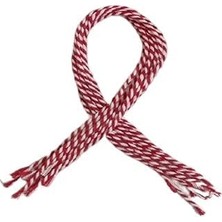 Marifetlerim - Kırmızı Beyaz Marteniçka Bilekliği 30 cm 10 Adet