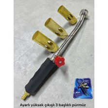 Orgaz Yüksek Alev Güçlü Pürmüz 3 Başlıklı Ayarlanabilen Kısa Mesafe Güçlü Ateş Çok Başlıklı Pürmüz Seti