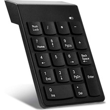 Kablosuz 18 Tuşlu Mini Numerik Klavye - Siyah AL2698
