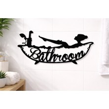 Özgürce Modern 3D Duvar Yazısı, Banyo Dekoru, Şık ve Şeffaf Tasarım
