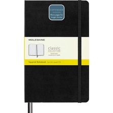 Kareli Kalın Siyah Defter L Boy Sert Kapak (Expanded)