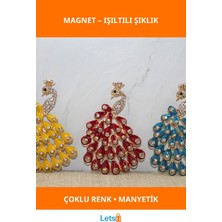 Özgürce Şık Zirkon Taşlı Tavus Kuşu Magnet, Evinize Zarif Dokunuş