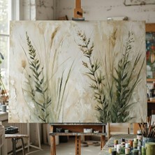 Nurşahın Resimleri El Yapımı Bitki Kanvas Tablo