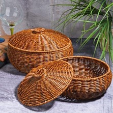 Wicker 2'li Yuvarlak Sepet