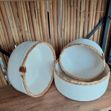 Özgürce El Yapımı 3'lü Sepet Takımı, Organizer ve Dekoratif Düzenleyici