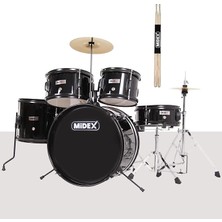 CD500X-BK Akustik Çocuk Baterisi Davulu Seti 5-18 Yaş Için Full Set