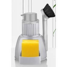 Mutfak Seti Sıvı Sabunluk ve Fırça Gri 3358