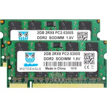 4gb (2X2GB) Pc2 5300 Sodımm Ram Ddr2 667MHZ 2rx8 2gb Ddr2 5300S Pc2 666MHZ Bellek 200-PIN Cl5 1,8V Not Defteri Imac, Mac Mini, Macbook, MacBook Pro, Intel Için