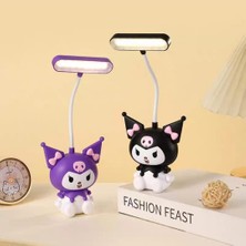  kuromi figürlü çocuk odası led masa lambası hediyelik eşya doğum günü - siyah