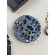 Özgürce Modern Dekoratif Beton Takı ve Küpe Yüzük Organizer Tabak