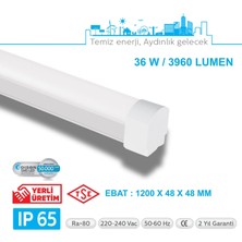 Teletek LED Etanj Aydınlatma 36W - Otopark, Depo ve Garaj Tipi - Su Geçirmez Tavan Lambası