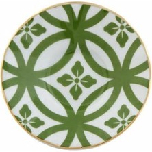 Morocco Desen1 Yeşil Ergonomik Çay Tabağı 12CM