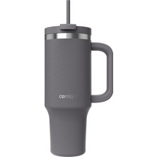 Üniseks Yetişkin Streeterville Tumbler Pipetli Yalıtımlı Su Şişesi, 1.2l, Antrasit