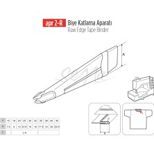 Apr Apere Lastik Biye Katlama Apara 50X25MM / Apr 2-R