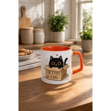CraftMoris Siyah Kedi Desenli KUPA-265 ml
