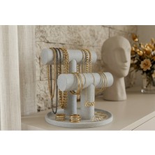 Özgürce Minimal Masaüstü Takı Düzenleyici, Bileklik ve Kolye Organizer (13X15 Cm)