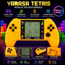 Trust Store Yarasa Tasarımlı Tetris Oyun Konsolu Retro El Tipi Mini Game Boy Eğlence Oyuncağı