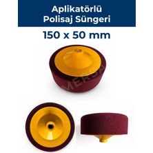 Leo Premium Aplikatörlü Polisaj Süngeri 150 x 50 mm – M14 Uyumlu, Balans Kontrollü