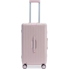 Wexta Monnat ALC-617 Alüminyum Çerçeveli Pembe Büyük Boy Valiz