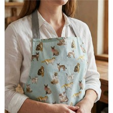 My Balli Store Kedi Desenli Açık Yeşil Mutfak Önlüğü