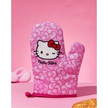 My Balli Store Hello Kitty Desenli Isıya Dayanıklı Pembe Fırın Eldiveni - Mutfak Tutacağı