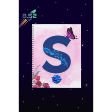 Sekizelliiki Ş Harfi Baskılı Spiralli Defter