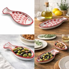 Özgürce Şık Balık Figürlü Seramik Servis Tabağı 16X7 cm